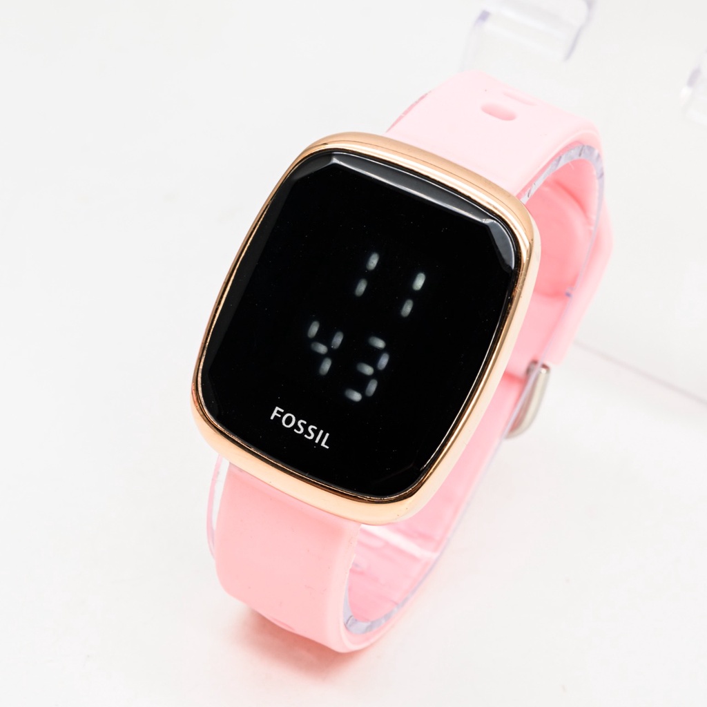 BISA COD JAM TANGAN WANITA ELEGAN CEWEK LED WATCH STRAP RUBBER DIGITAL FS40