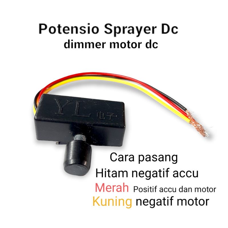 Potensio sprayer tangki dimmer motor dc