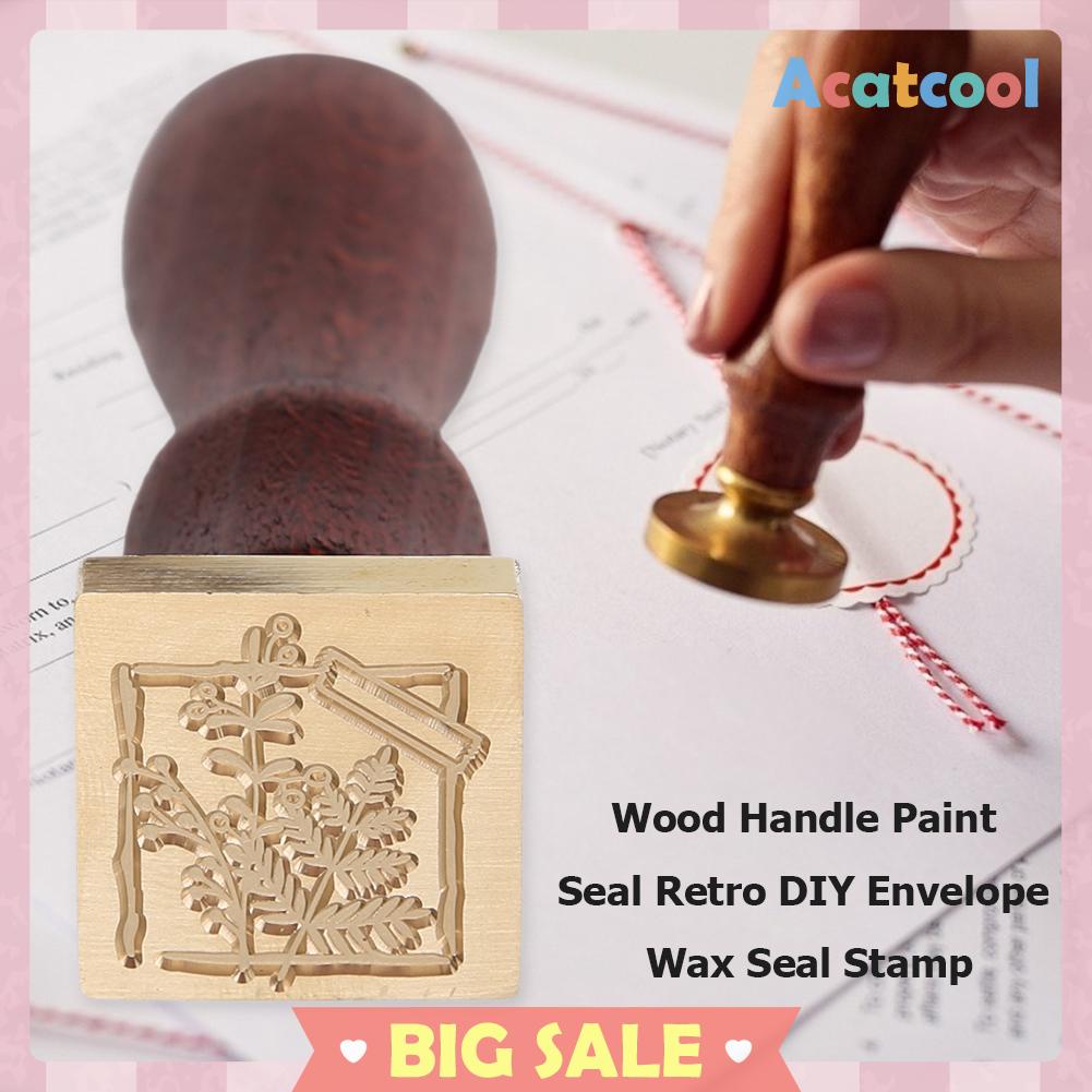 Stempel Segel Lilin Bentuk Persegi Motif Hewan Tanaman Gaya Retro Untuk Scrapbook