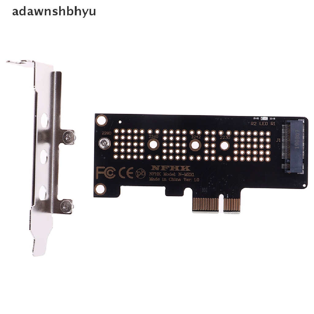 Adawnshbhyu NVMe PCIe M.2 NGFF SSD to PCIe x1 adapter card Kartu PCIe x1 Ke M.2 Dengan bracket