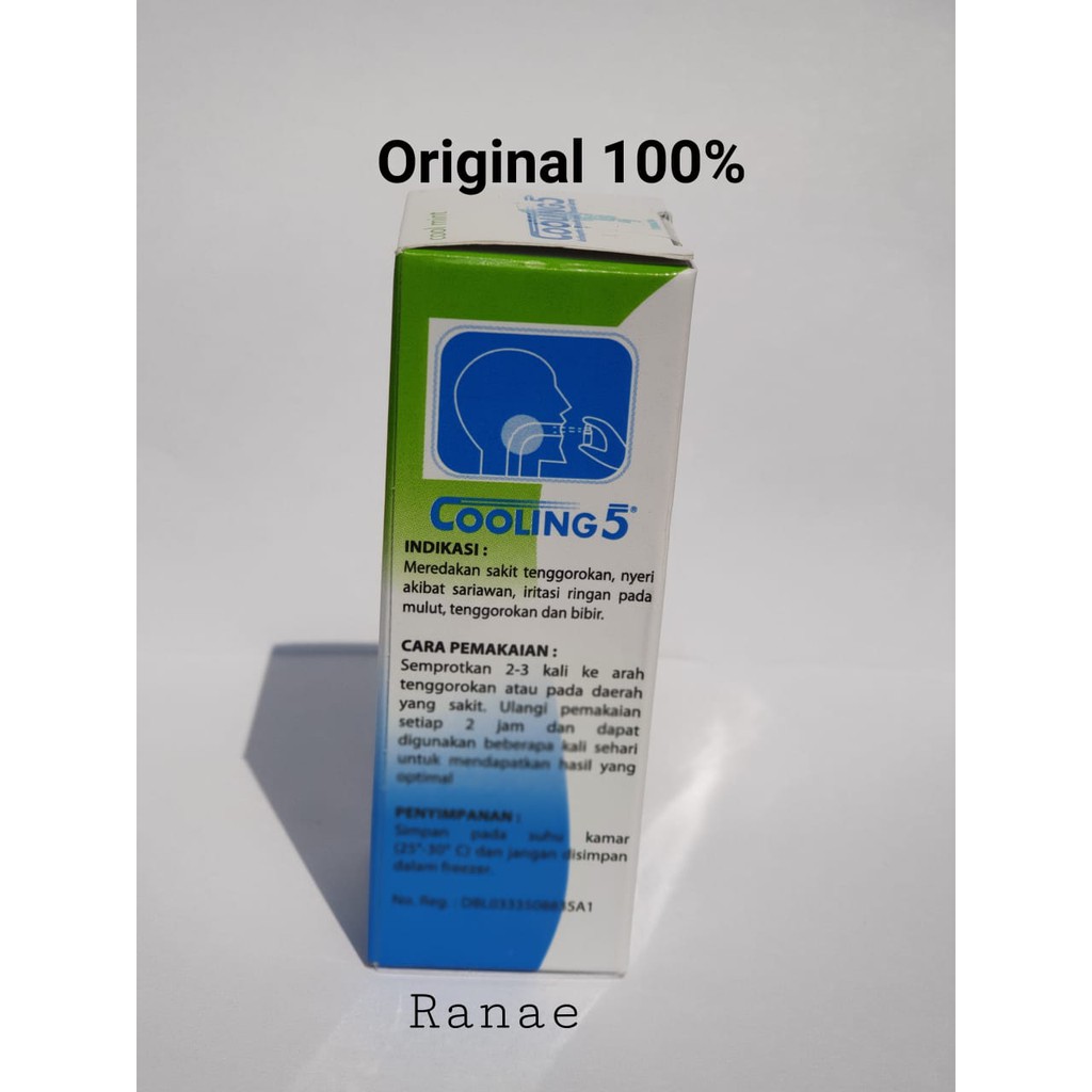 Cooling 5 Spray (Cool Mint) - Obat Sakit Tenggorokan dan Sariawan