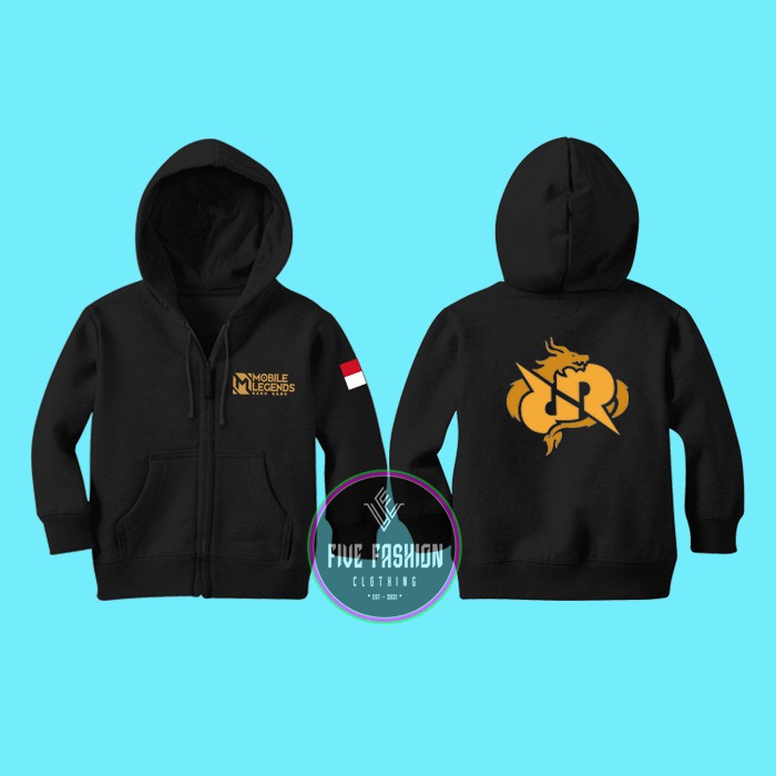 Jaket Anak Sweater Zipper ML Mobile Legends RRQ HOSHI