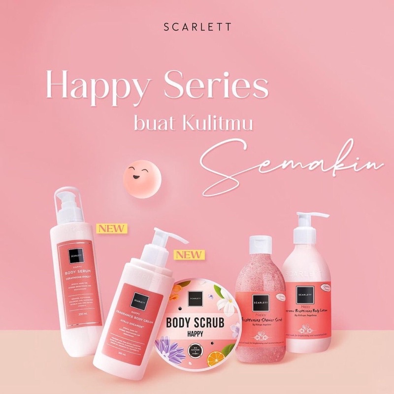 (BISA COD) [Buy 1 Get gift] SCARLETT WHITENING HAPPY BODY SERIES