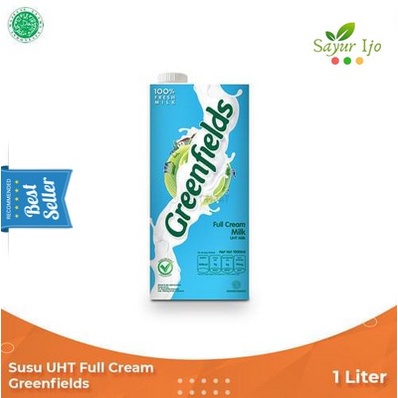 

GREENFIELDS FULL CREAM 1 Liter Susu Putih UHT 100% Fresh Milk Segar