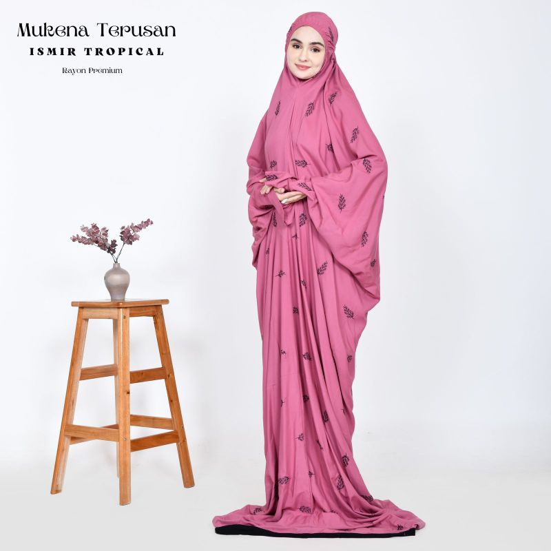 MUKENA LAJURAN ADEM | MUKENA TROPICAL BORDIR