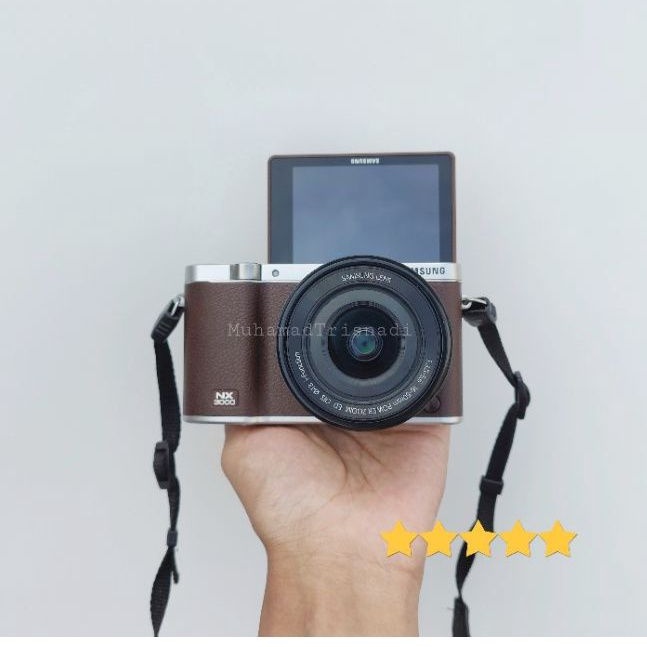 Camera Kamera Mirrorless Samsung NX3000 Lensa 16-50mm Coklat Murah