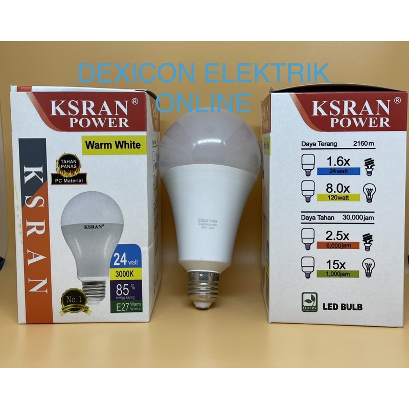 KSRAN WARM WHITE BULB 24 watt/lampu led bedar/bolam led kuning terang/lampu led kuning terang/lampu led murah/jua lampu led/grosir bohlam led/grosir lampu led