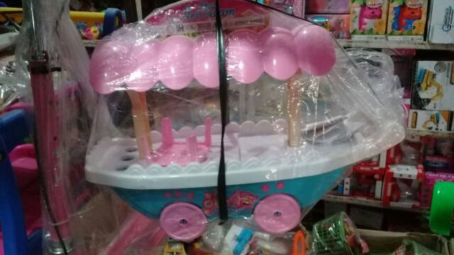 Mainan gerobak bakul ice cream set dgn little pony ( besar/big )