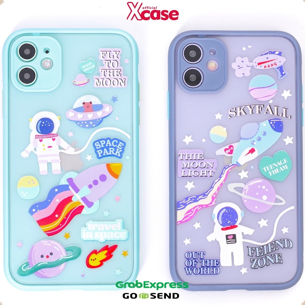 Soft Case Oppo Reno A1K A3S F9 A15 A37 A71 A33 A53 A31 A52 A54 A74 4F - Space Hybrid  - Lens Cover Camera Protection