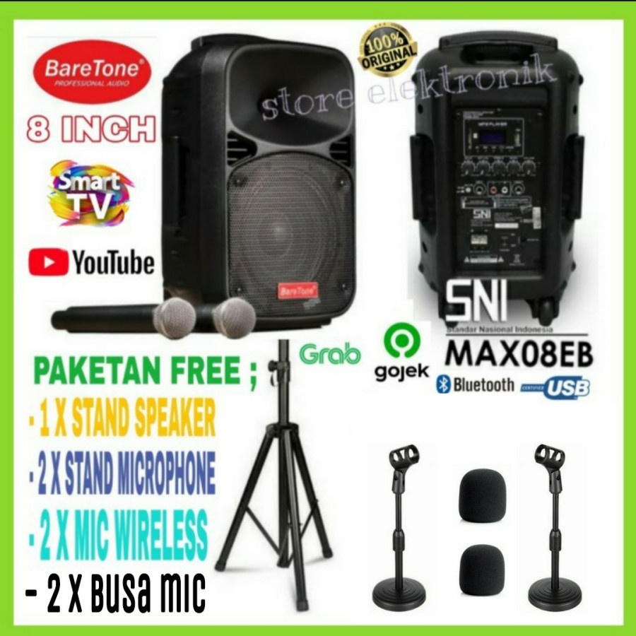 murah Speaker Meeting Portable BARETONE MAX 08 EB