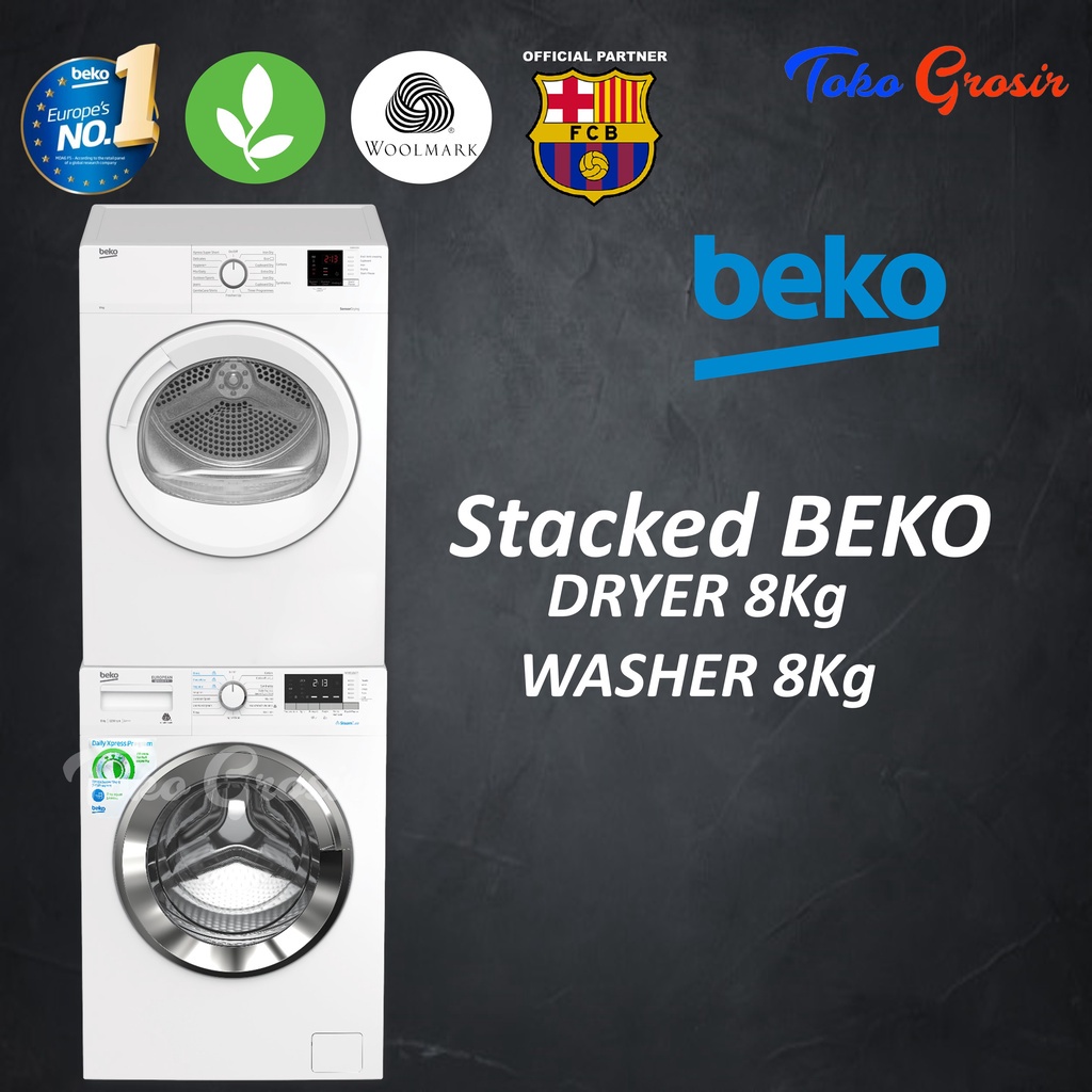 Jual Beko Stacked Dryer Mesin Pengering Washer Mesin Cuci Laundry