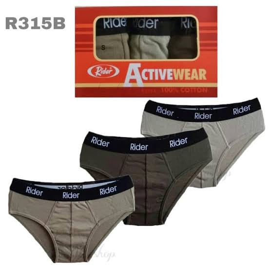 1 Box 3 Pcs CD Rider Active Brief R 315 B - Celana Dalam Pria Dewasa - Mix Warna