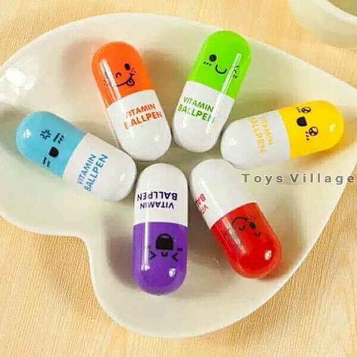 

nn Ballpen / Pulpen / Pena Vitamin Tablet / Kapsul Obat Unik Lucu