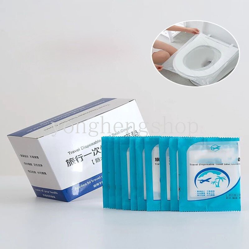 50pcs / set Cover Dudukan Toilet Sekali Pakai Portable Higienis Anti Bakteri Untuk Travel / Outdoor