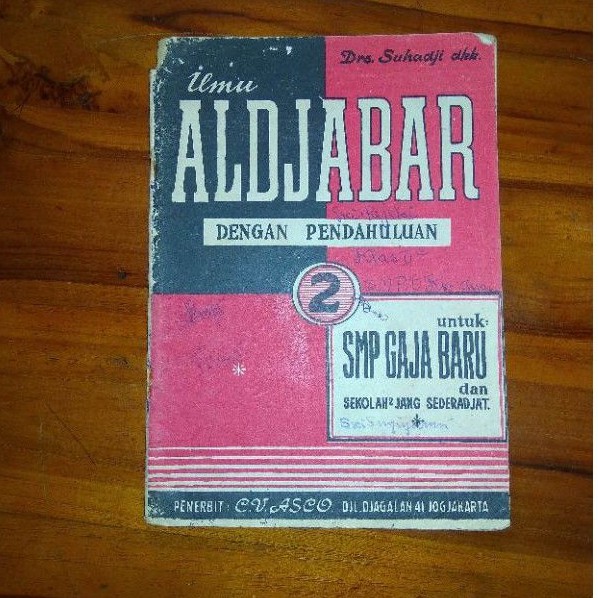 pelajaran jadul Ilmu Aldjabar , buku lawas
