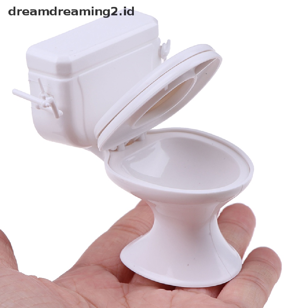 (LIKE) Miniatur Toilet Kamar Mandi Vintage Untuk Aksesoris Rumah Boneka