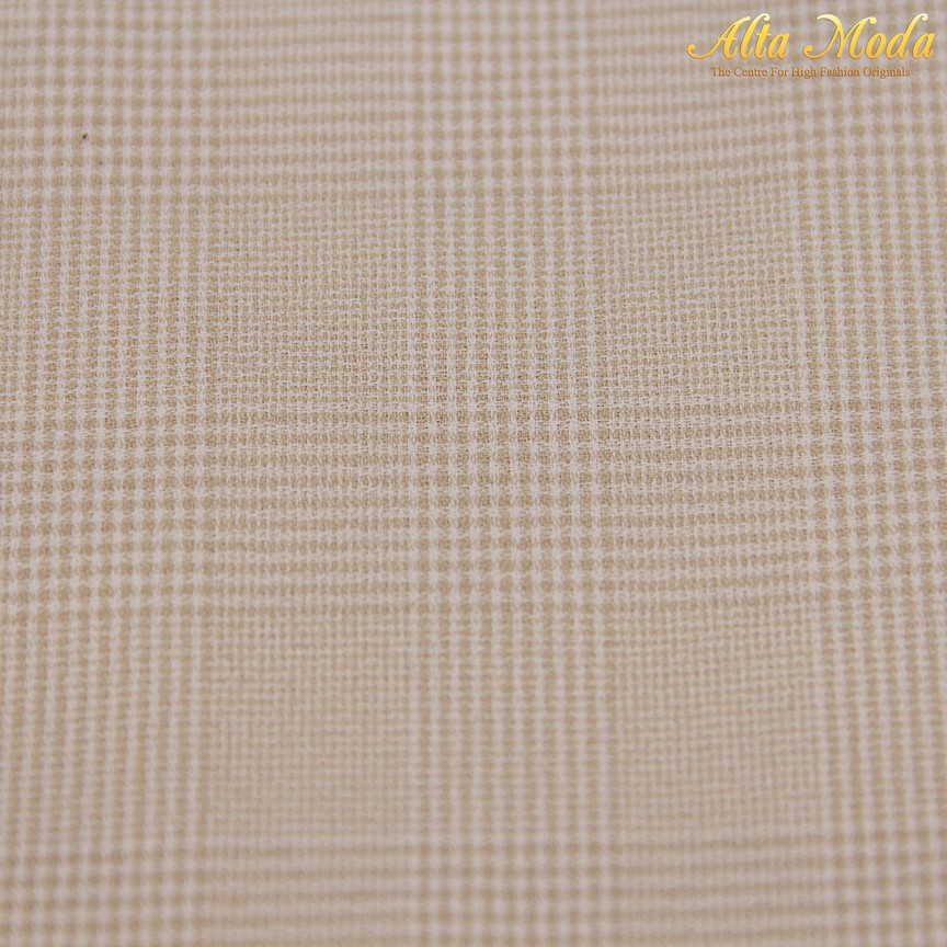 

Alta Moda Kain Georgette Jacquard Beige Stripe Kotak Pattern (1M)