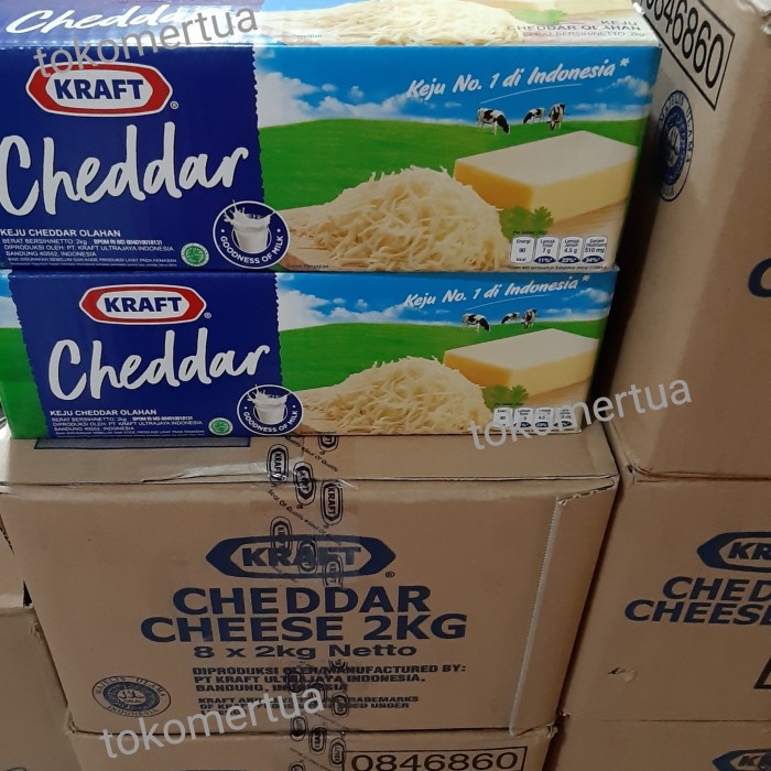 

Keju- Termurah Keju Kraft Cheddar Cheese 2 Kg -Keju.