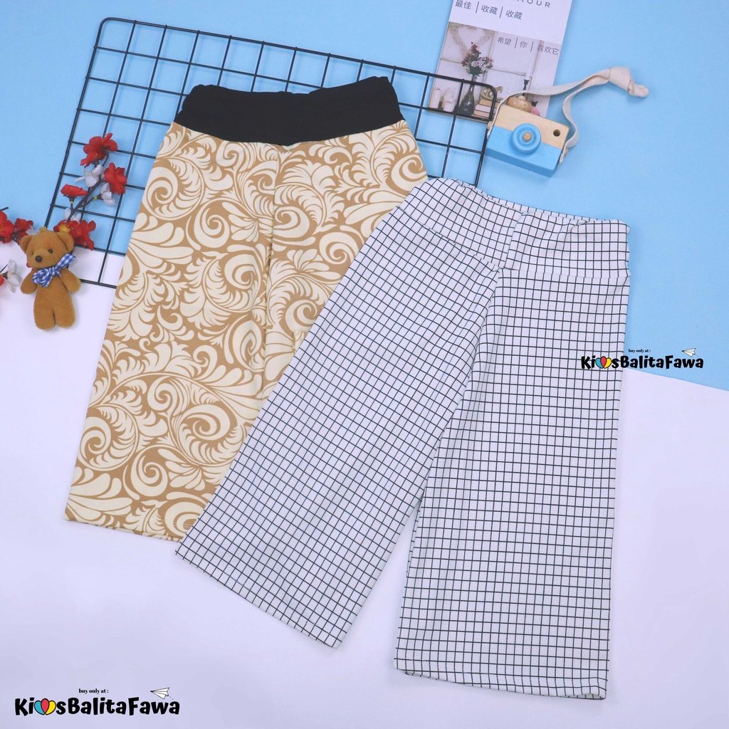 Kulot Motif Uk. 8-10 Tahun / Celana Cullotes 3per4 Anak Perempuan Murah Celana Pendek Pants Adem