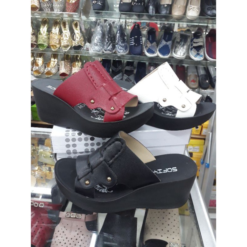 sandal wedges import wanita Sofiya original