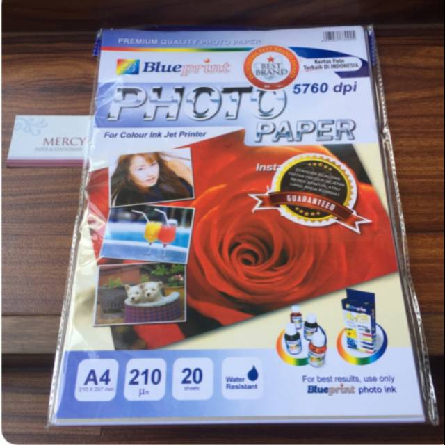 

20 Lembar - Photo Paper A4 - Kertas Foto Glossy Paper A4 Blue Print