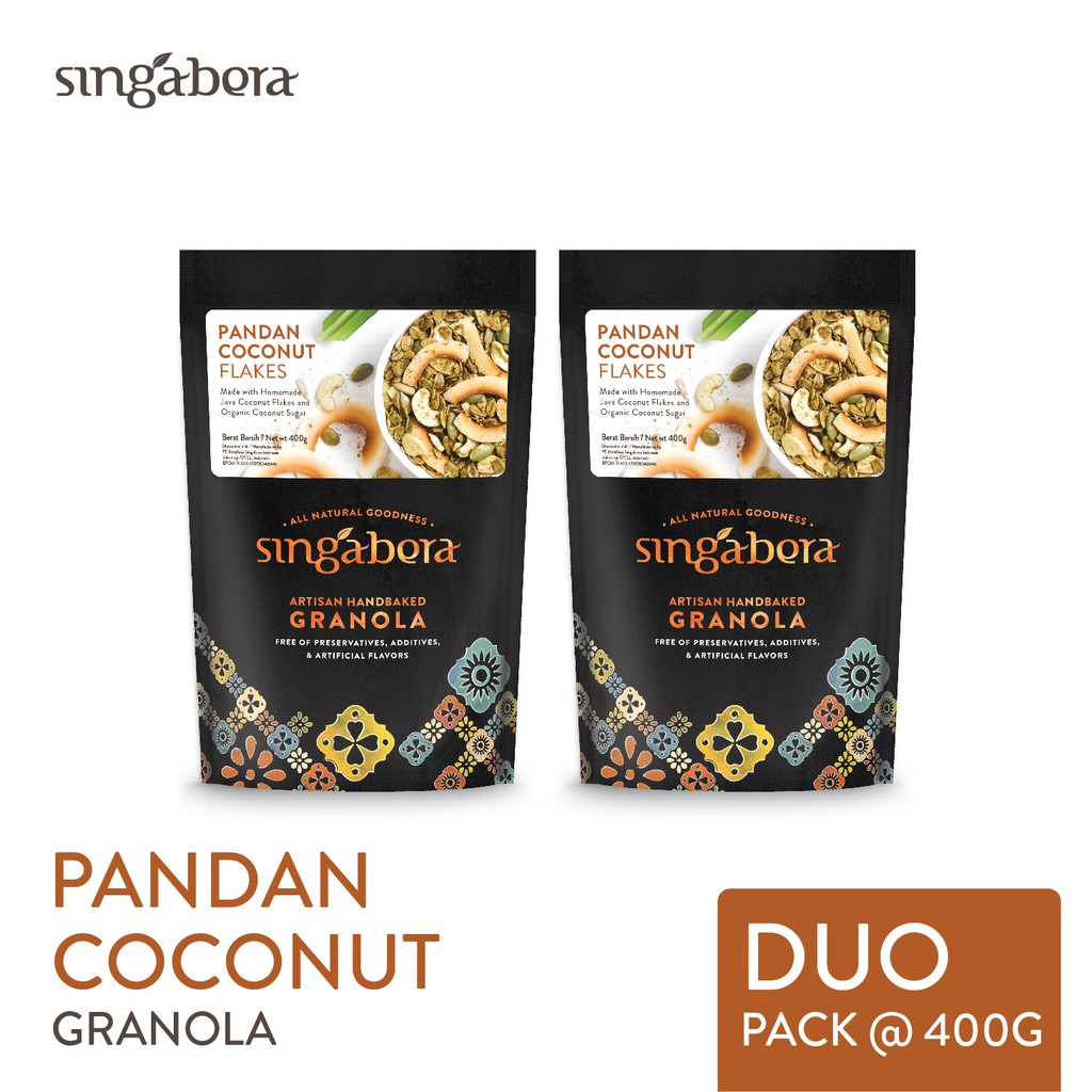 

[Promo] Singabera Granola Pandan Coconut Flakes (Pandan Kelapa)