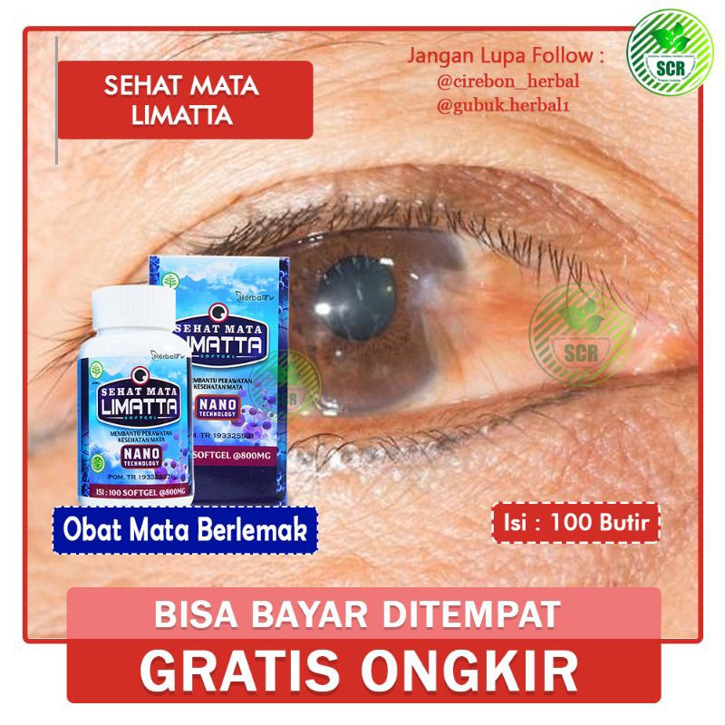 Obat Mata Pterygium, Lemak Mata, Obat Pterigium, Hebral Pterygium - Sehat Mata Limatta 100 Softgel