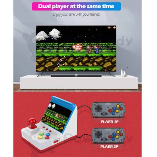 Game retro gameboy  MARIO dkk arcade FC 360 in 1 bisa sambung ke TV