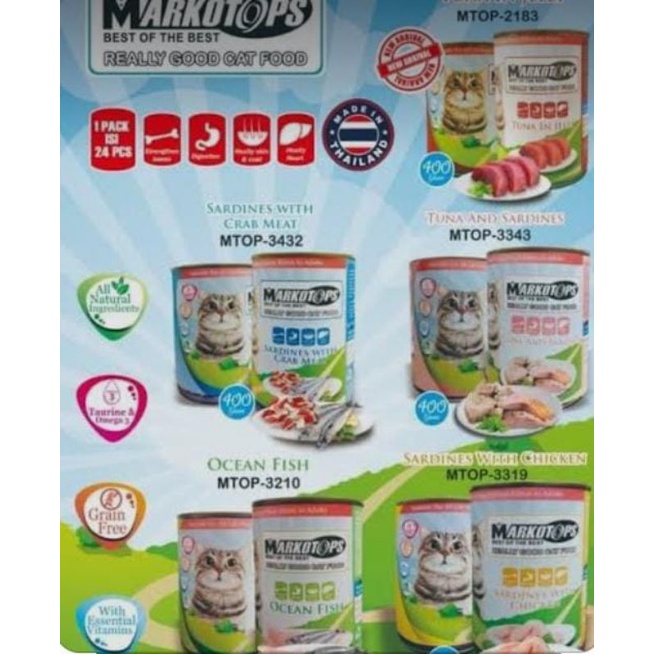 Markotop 400g makanan kucing-makanan basah-wet food
