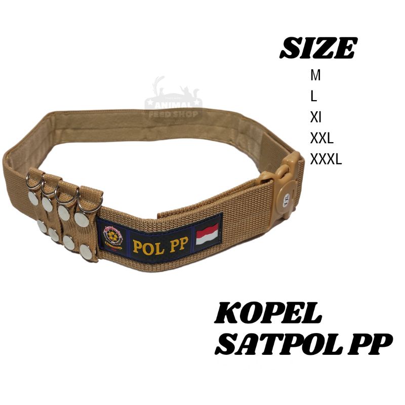 KOPEL PDL POL PP SABUK KOPEL TACTICAL IKAT PINGGANG LOGO SATPOL PP