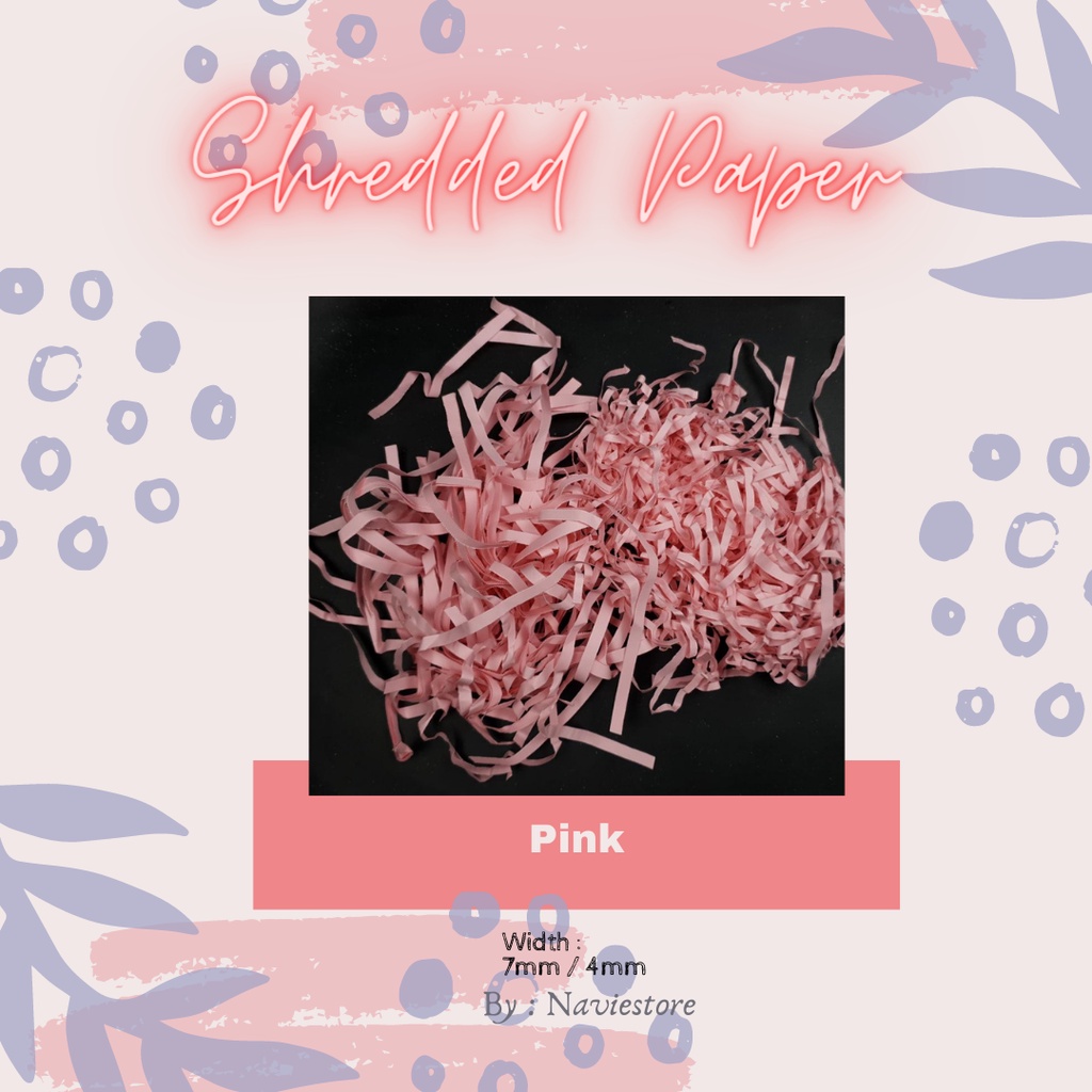 

Kertas Serut HVS Pink / Shredded Paper / Kertas Cacah / Kertas Suwir Untuk Packing Hampers