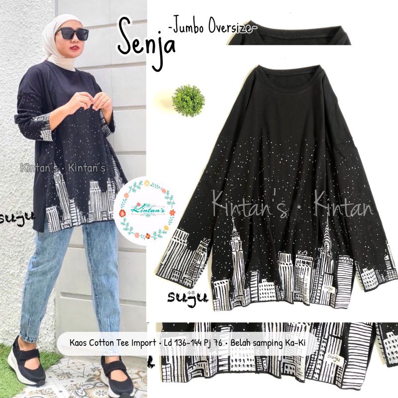 SENJA JUMBO OVERSIZE BY KINTANS (JUMBO BLOUSE WANITA) blouse Oversize jumbo halus