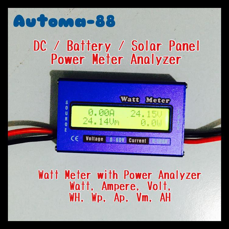 GRATIS  DC Watt Meter Volt Ampere kwh meter 60 Volt 100A