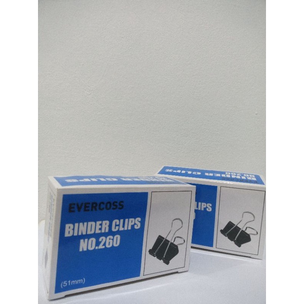 

BINDER CLIP / BINDER KLIP EVERCOSS NO.260 / JEPITAN KERTAS 12pcs
