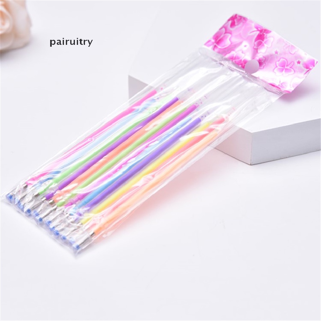 Prt 48pcs / Set Pulpen Gel Tinta Fluorescent Warna-Warni Neon Untuk Stationery