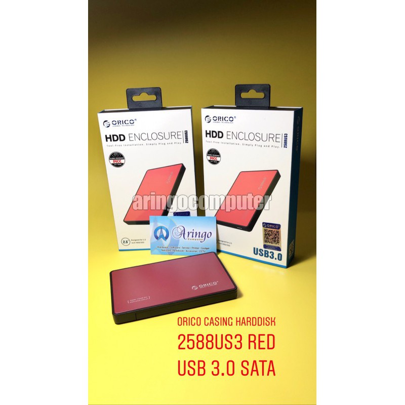 HDD Enclosure ORICO 2.5in 2588US3 USB 3.0 Merah