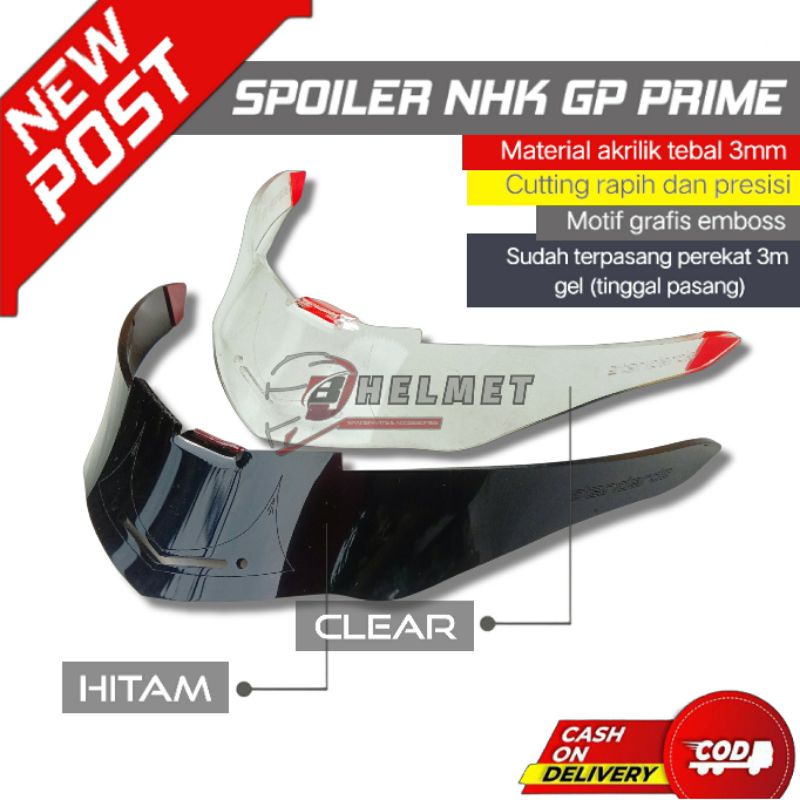 Spoiler Helm Nhk Gp Prime Full Face - Nhk Gp Prime - Helm Nhk Gp Prime - Sepoiler Helm - Aksesoris H