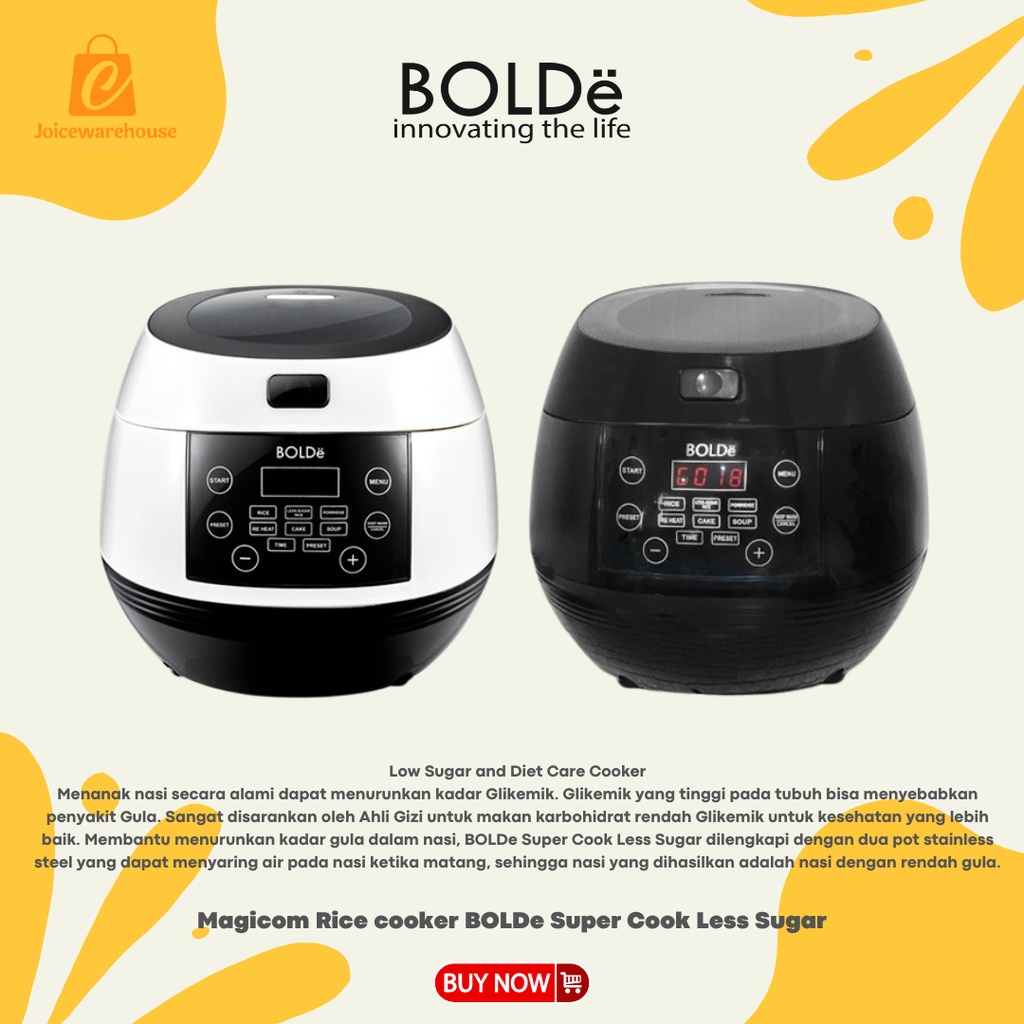 Magicom Rice cooker BOLDe Super Cook Less Sugar