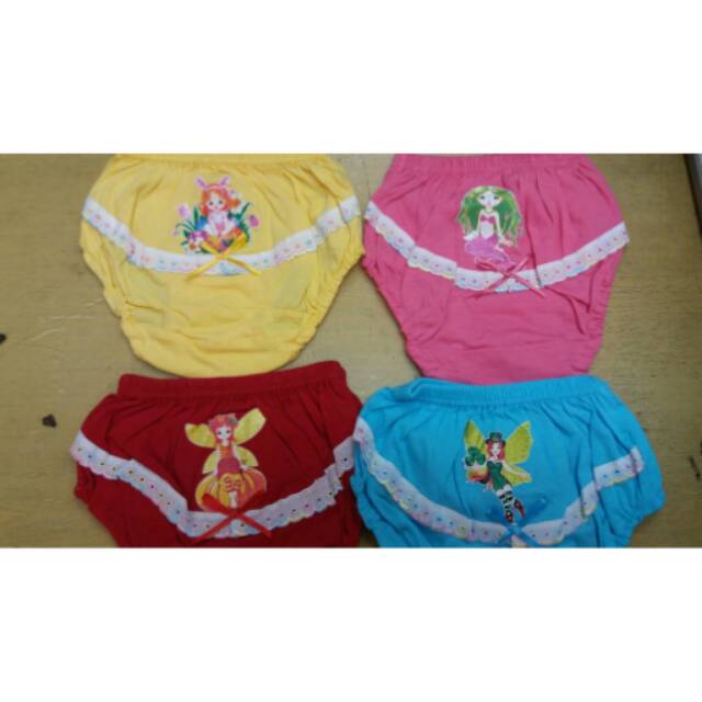 Cd anak renda dasar warna dan putih