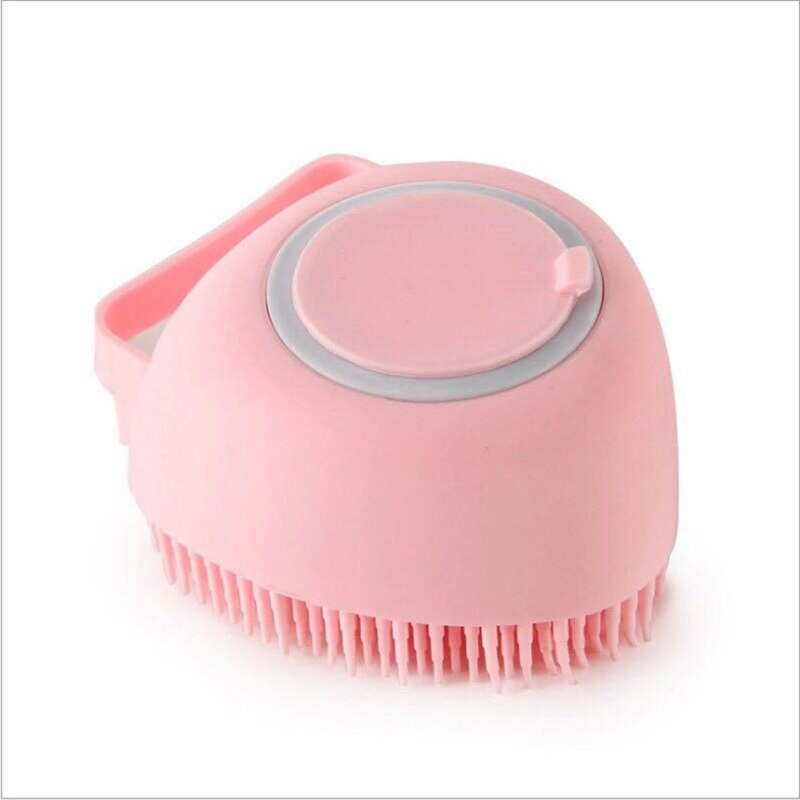 G8A aihogard sikat mandi badan bath brush back rubbing silicone with soap container - bbm985 - pink Or-i