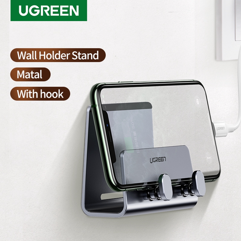 Ugreen Matal Stand Holder Mount Dinding Dengan Perekat Untuk Iphone 11