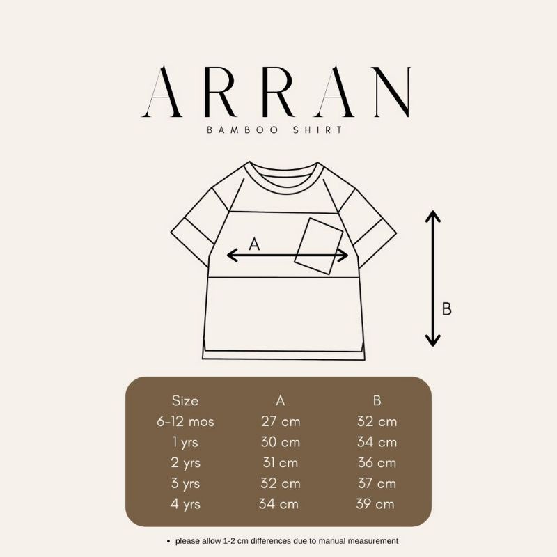 BELL AND BO ARRAN BAMBOO SHIRT KAOS ANAK UNISEX 6 BULAN - 4 TAHUN