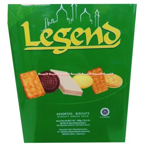 Serena Legend Assorted Biscuits 580gr Biskuit Aneka Rasa Kemasan Kaleng Kotak Hijau Green Serenna Legen Snack Cemilan Kukis