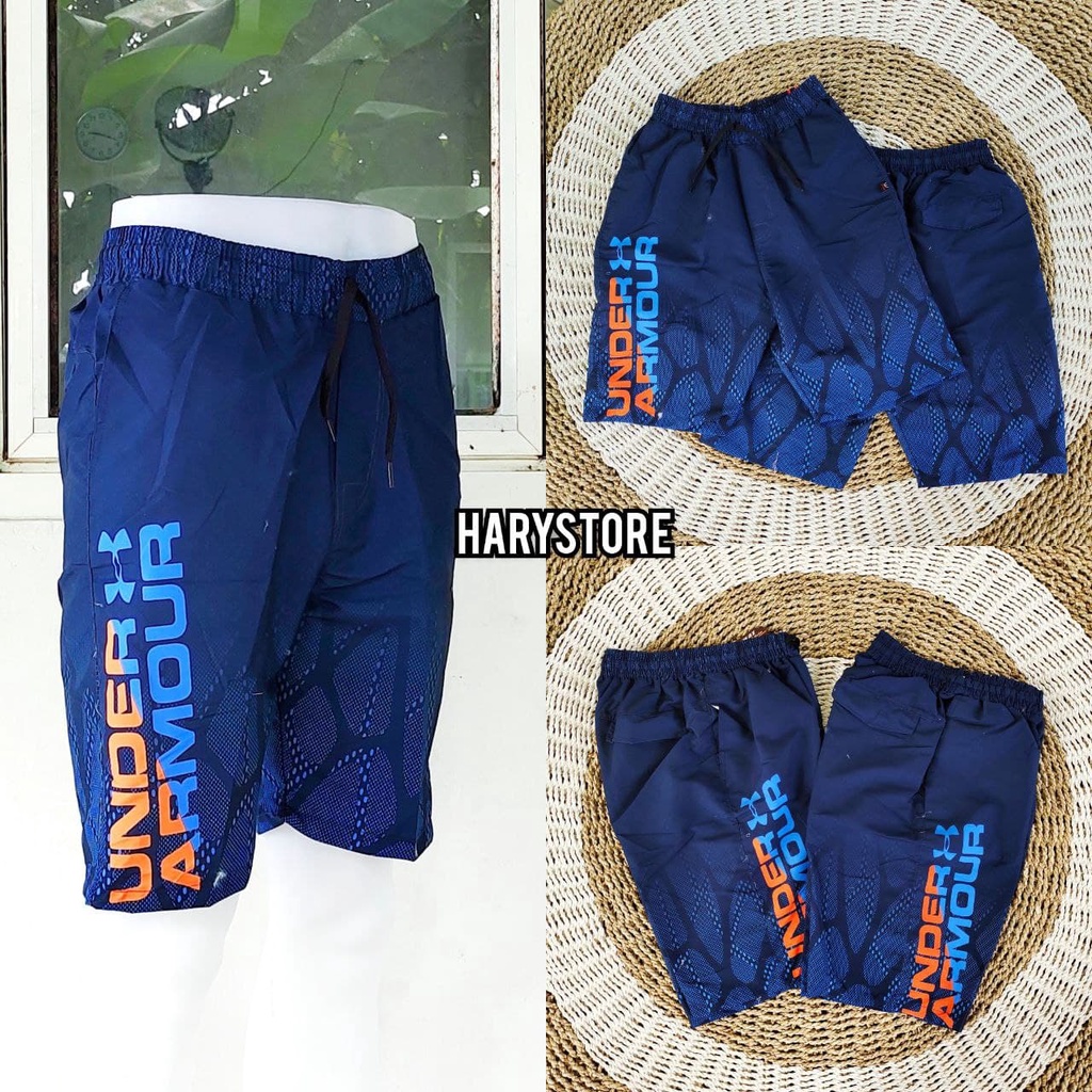 SHU 16- Celana pendek santai pria Navy laki laki kolor allsize cowok murah harian Jumbo katun tebal adem nyaman