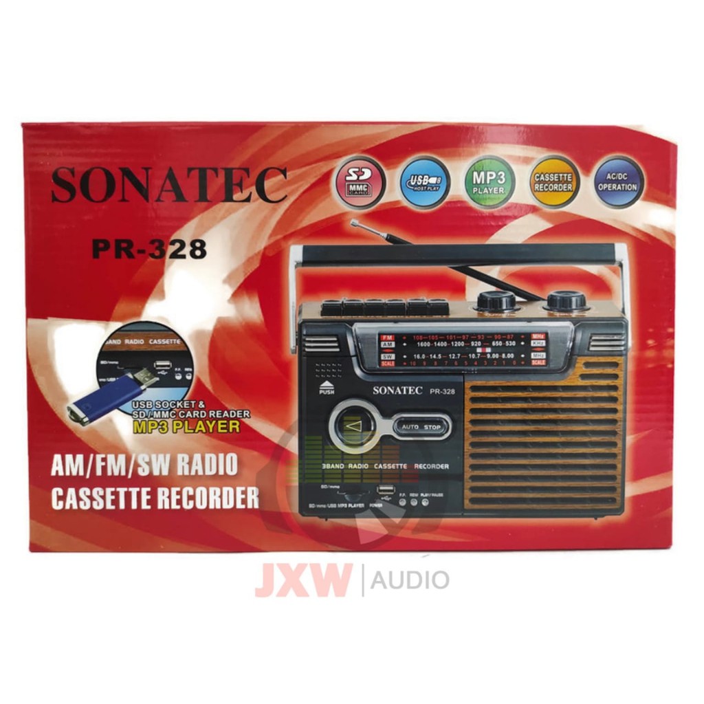 RADIO KASET TAPE COMPO USB MP3 &amp; SD CARD SONATEC PR 328 / PR 329 / PR328 / PR329 / PR-328 / PR-329