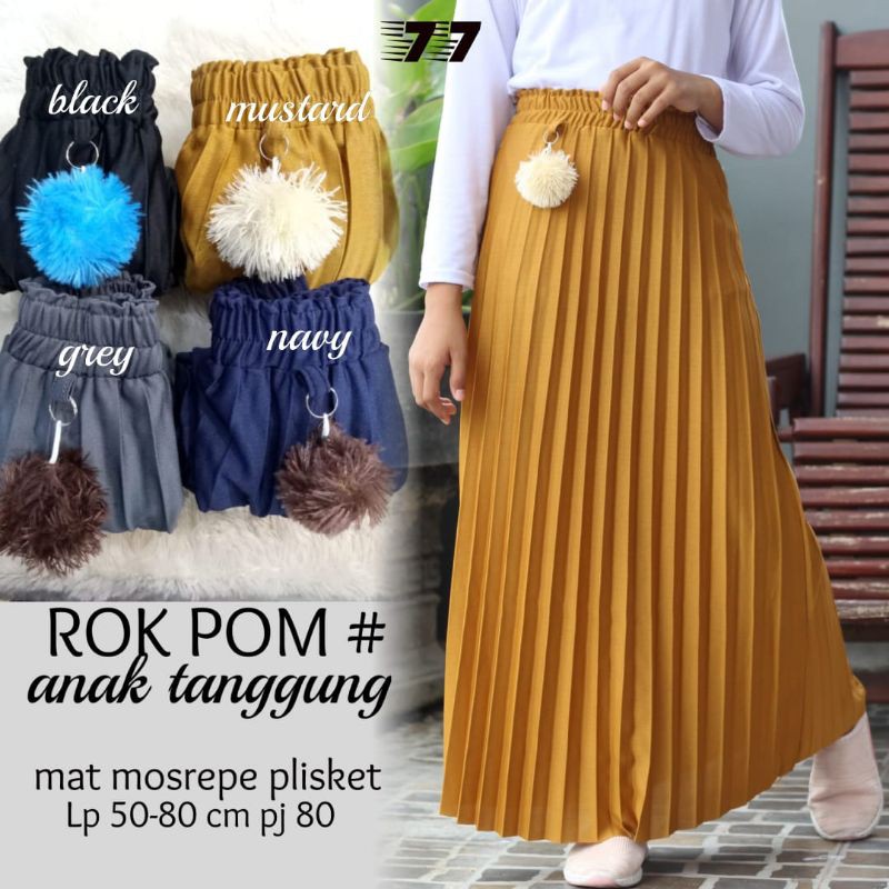 ROK POM PLISKET ANAK TANGGUNG#