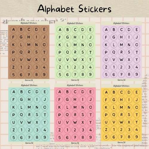 

[KISS CUT] Alphabet Sticker | stiker huruf | stiker abjad | stiker pastel | stiker jurnal deco | stiker scrapbook | stiker hp | stiker laptop