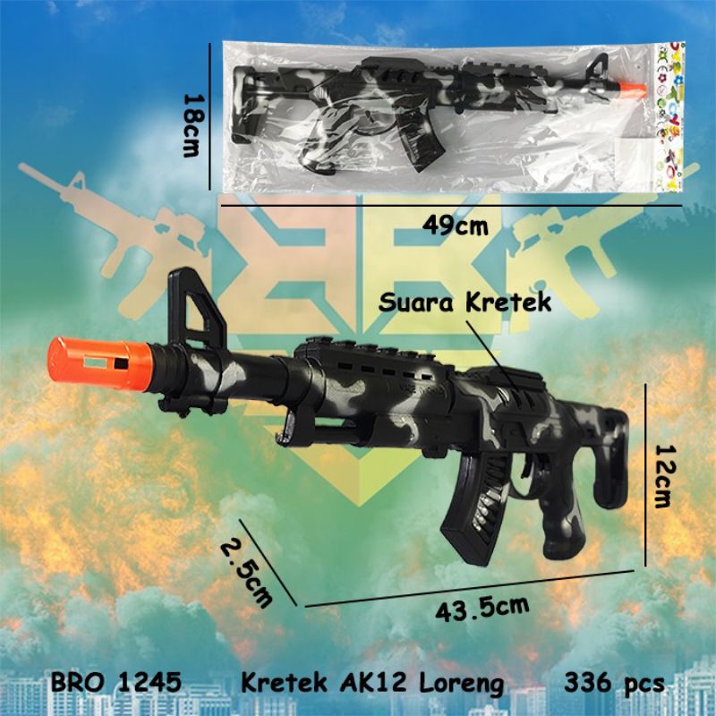 BRO1245 SILVER Pistol Kretek AK12 
