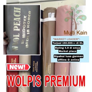 Image of bahan multi kain wolfis wolpis woolpis woolpeach wolvis monalisa premium gamis tunik fashion