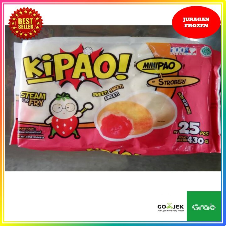 

KIPAO STRAWBERRY 25s / MINIPAO / BAKPAO / SNACK / MAKANAN / FROZEN FOOD